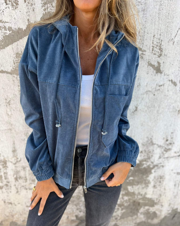 Selena™ | Giacca in velluto a coste con zip