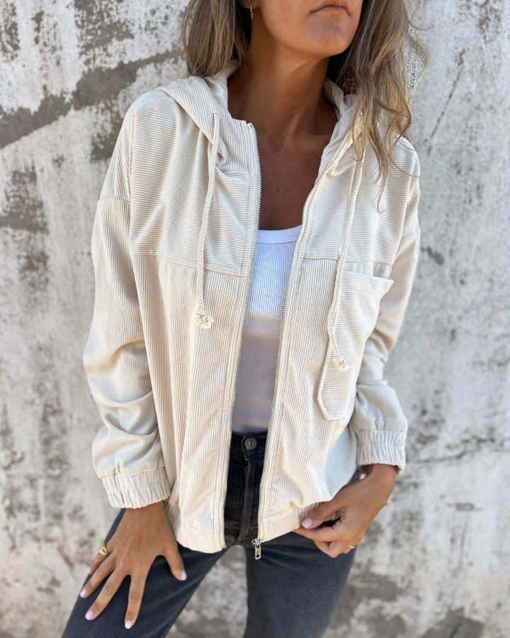 Selena™ | Giacca in velluto a coste con zip