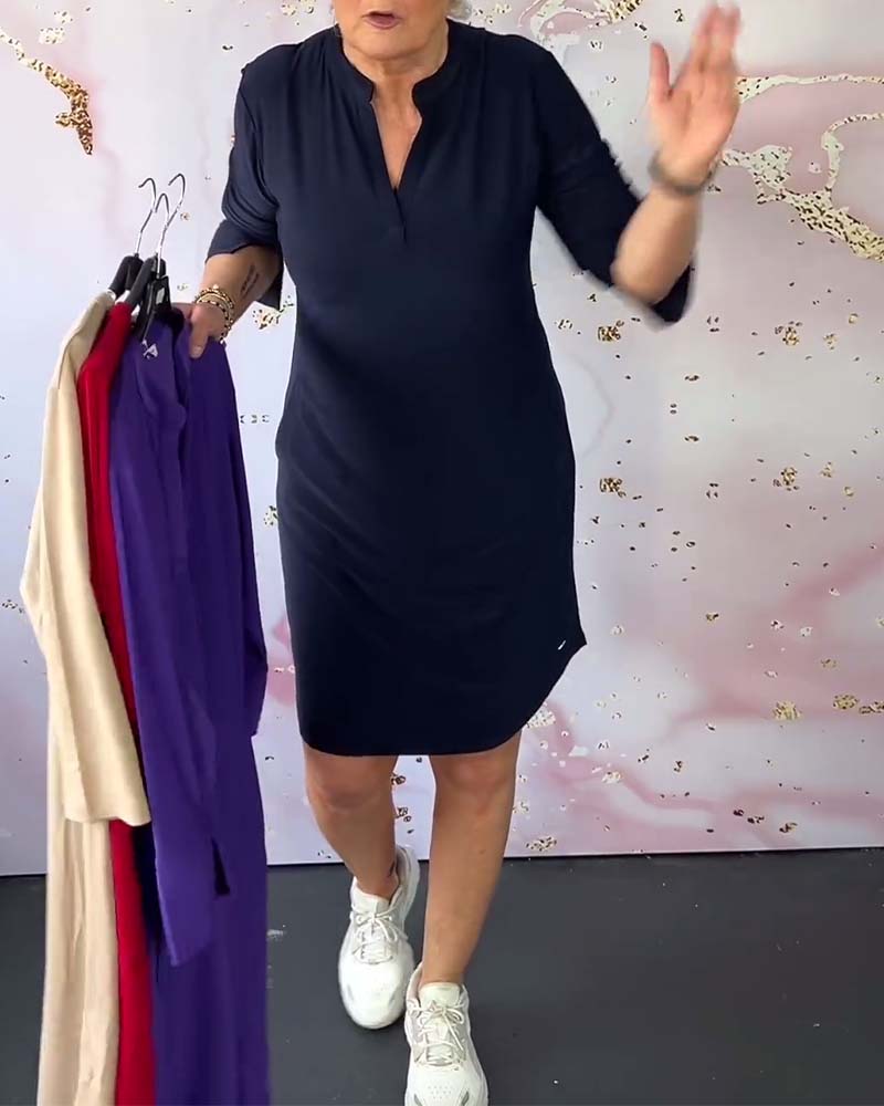 Serena™ | Abito semplice con scollo a V