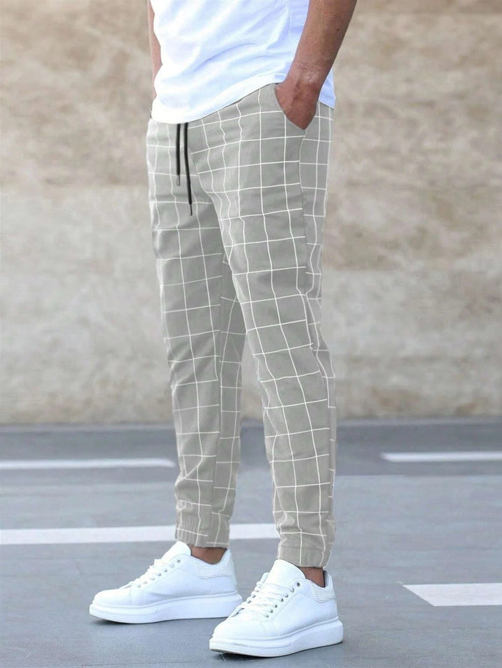 Celso - PANTALONI JOGGER A QUADRI DA UOMO